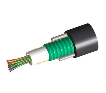 12 pelos Central Tube armadura de acero para exterior Fiber Cable SM PE AERIAL