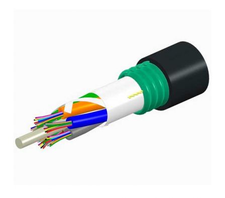 12 pelos Central Tube Armadura de acero para exterior Fiber Cable OM4 PE AERIAL